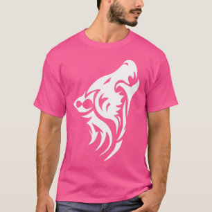 Wild Wolf Howling White Wolf Face T-shirt