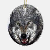 Wild Wolf Keramisch Ornament (Links)