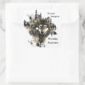 Wild Wolf Mountain Art Custom Bookplate art Vierkante Sticker (Tas)