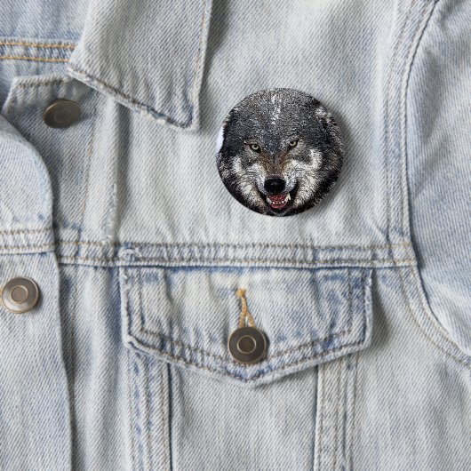 Wild Wolf Ronde Button 5,7 Cm (In situ)