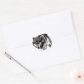 Wild Wolf Ronde Sticker (Envelop)