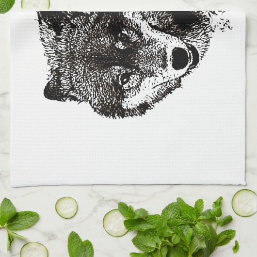 Wild Wolf Theedoek (Gevouwen)