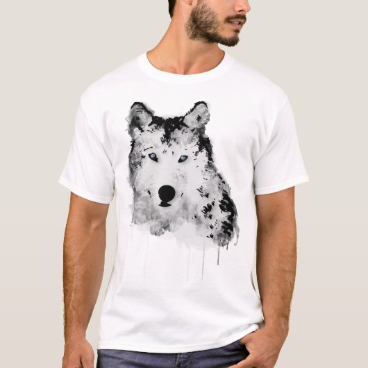 Wild Wolf Waterverf T-shirt (Voorkant)