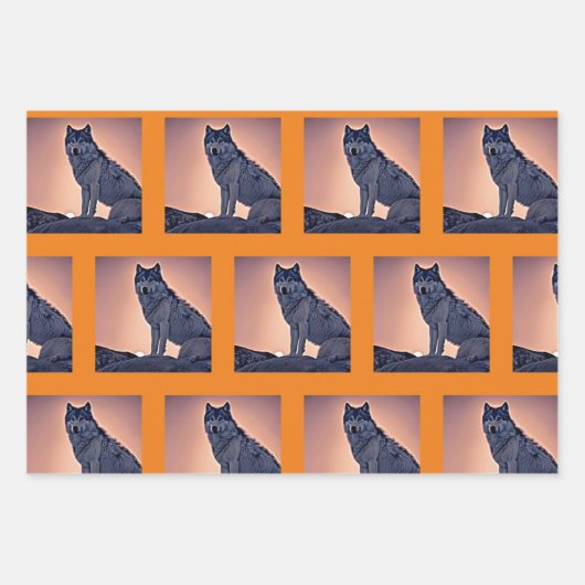 Wild Wolf Wrapping Sheets Inpakpapier Vel (Voorkant 2)