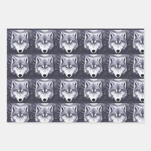 Wild Wolf Wrapping Sheets Inpakpapier Vel (Voorkant)