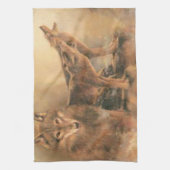 Wild Wolves keukenhanddoek (Verticaal)