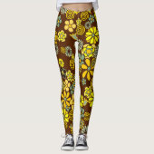 Wild Wonder leggings de fleurs, leggings funky (Devant)