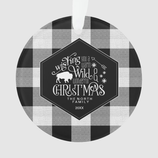Wild Wonderful Christmas Black Buffalo Plaid ID604 (devant)
