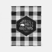 Wild Wonderful Kerstmis Black Buffalo Pset ID604 Fleece Deken (Voorkant)