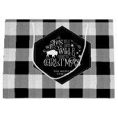 Wild Wonderful Kerstmis Black Buffalo Pset ID604 Groot Cadeauzakje (Voorkant)