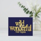 Wild Wonderful West Virginia-Yellow Briefkaart (Staand voorkant)
