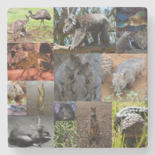 Wild Wonders: fascinerende Australische fotocollag Stenen Onderzetter