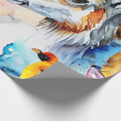 Wild Wonders Waterverf Collage Cadeaupapier (Hoek)