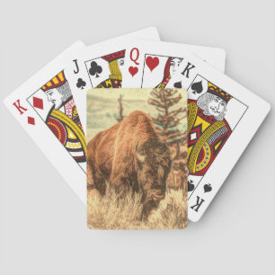 Wild Woodland Bison Pokerkaarten