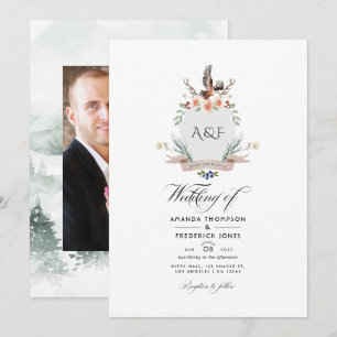 Wild Woodland Laurel Crest Wedding Foto Kaart