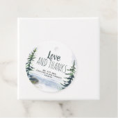 Wild Woodsy Natuur Liefde en Bedankt Bruiloft Bedankjes Labels (In situ)