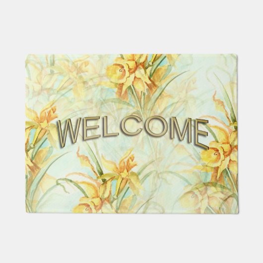 Wild Yellow Flowers Welkom Deurmat (Voorkant)