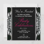 Wild Zebra 50th Birthday Party Invitations (Dos)