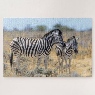 Wild Zebra Moeder & Baby Natuur Safari Legpuzzel
