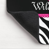 Wild Zebra Pattern and Lace Personalized Muismat (Hoek)