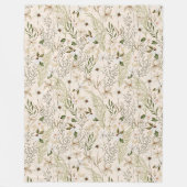 wildbloeipatroon fleece deken (Voorkant)