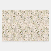 wildbloeipatroon inpakpapier vel (Voorkant 3)