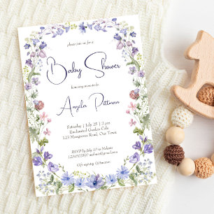 Wildbloem baby shower boho bloemen kaart