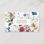 Wildbloem Bloemen Botanisch Modern Visitekaartje (Voorkant)