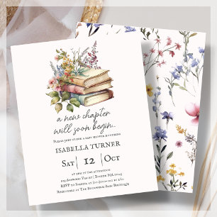 Wildbloem Boek Baby shower Budget Invitation