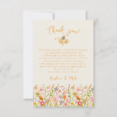 Wildbloem  Botanisch Baby shower Bedankkaart (Voorkant)