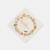 Wildbloem  Botanisch Baby shower Servet (Hoek)