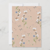 Wildbloem Calligrafie Bridal Shower Invitation Kaart (Achterkant)