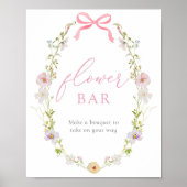 Wildbloem en vlinders Bloem Boeket Bar Teken Poster (Voorkant)