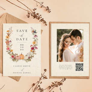 Wildbloem Floral Garden Botanical Wreath Wedding Save The Date