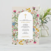 Wildbloem Grieks-orthodox doopdoop Kaart (Staand voorkant)