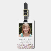 Wildbloem in liefdevolle herinnering gebed bagagelabel (Voorkant verticaal)