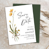 Wildbloem Moderne rustieke Botanische Elegante bru Save The Date