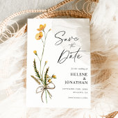 Wildbloem Moderne rustieke Botanische Elegante bru Save The Date