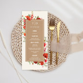 Wildbloem papaver Cardstock Weddenschap Menu