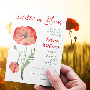 Wildbloem Rode papaver in Bloom Bloemen Bloemen Ba Kaart