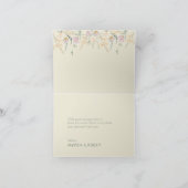 Wildbloem Sage Deco Wedding Hartelijk dank Bedankkaart (Binnen)