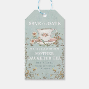 Wildbloem Tea Party Birthday Save the Date Cadeaulabel