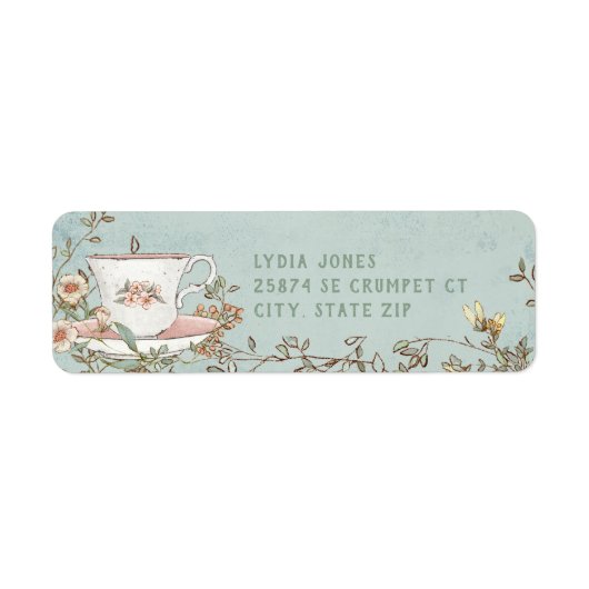 Wildbloem Tea Party Label (Voorkant)