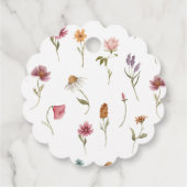 Wildbloem Veld Boho Favor Label (Achterkant)