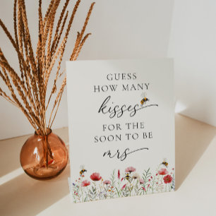 Wildbloem was bedoeld om te zijn hoeveel kussen reclamebord met voetstuk