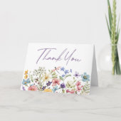 Wildbloem Wilde bloemen Bloemen Bloemen Bloemen Tu Bedankkaart (Voorkant)