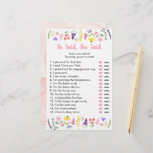 Wildbloem zei dat ze zei dat ze Bridal Game zei