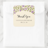 Wildbloembloesem | Trouwgunst Vierkante Sticker (Tas)