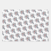 Wildbloemboeket Floral Whimsical Handgetekend Scha Inpakpapier Vel (Voorkant 2)