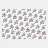 Wildbloemboeket Floral Whimsical Handgetekend Scha Inpakpapier Vel (Voorkant)